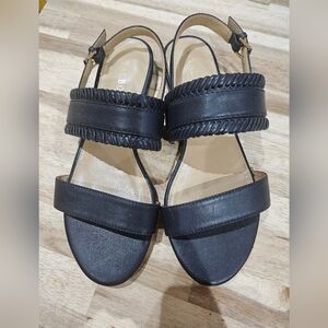TALBOTS SANDALS, NAVY, SIZE 7